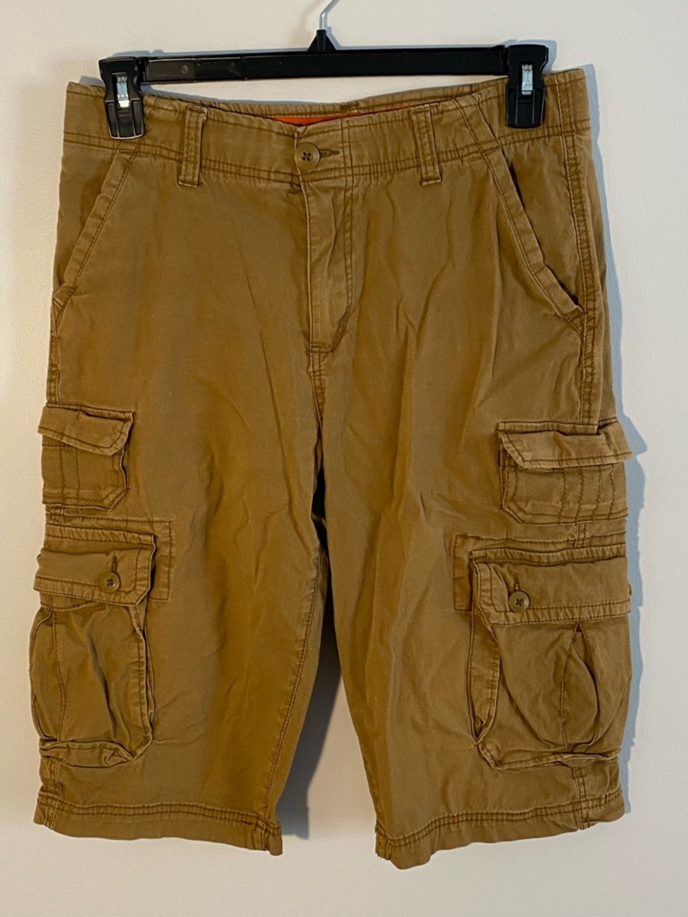 Urban Pipeline Cargo MaxFlex Shorts Men’s Size 34 Tan Khaki Stretch Casual